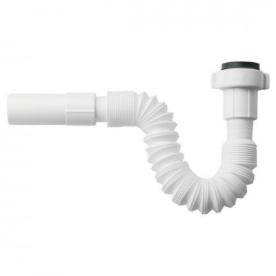 Πλαστικό Σιφώνι Νιπτήρα Σπιράλ Λευκό 1 1/4'' Ø32-40 Interflex 121053