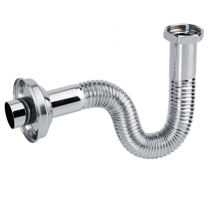 Μεταλλικό Σιφώνι Νιπτήρα Β.Τ. Σπιράλ Ορειχάλκινο 50cm Interflex 123480