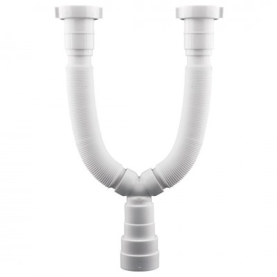 Πλαστικό Σιφώνι Νιπτήρα Σπιράλ Διπλό 1 1/2" Ø40-Ø50 Interflex 124035