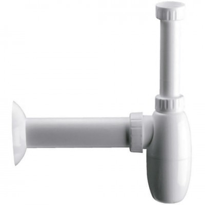 Πλαστικό Σιφώνι Νιπτήρα T.Grohe Λευκό με Πλαστική Ουρά Interflex 124053