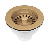 Ημιαυτόματη Βαλβίδα Νεροχύτη Βαρέου Τύπου με Πύρο Καφέ - TDF Interflex 124902