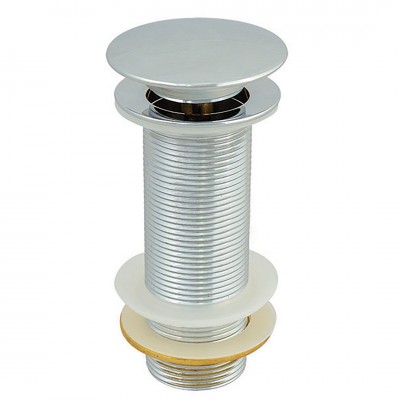 Βαλβίδα Νιπτήρα POP-UP Μακριά 12cm “Μανιτάρι” Χωρίς Υπερχείλιση Zinc Χρωμέ INTERFLEX 126621