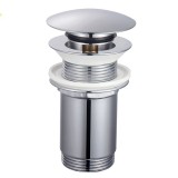 Βαλβίδα Νιπτήρα Αυτόματη POP-UP Μακριά 8-12cm “Μανιτάρι” Χωρίς Υπερχείλιση Zinc Χρωμέ INTERFLEX 126623