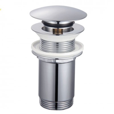 Βαλβίδα Νιπτήρα Αυτόματη POP-UP Μακριά 8-12cm “Μανιτάρι” Χωρίς Υπερχείλιση Zinc Χρωμέ INTERFLEX 126623