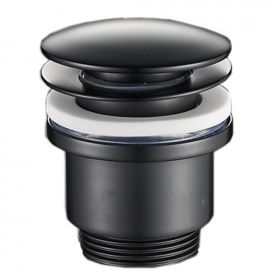 Βαλβίδα Νιπτήρος 1 1/4" POP-UP "Μανιτάρι" UNIVERSAL Black Zinc-Ζάμα Interflex 127529 