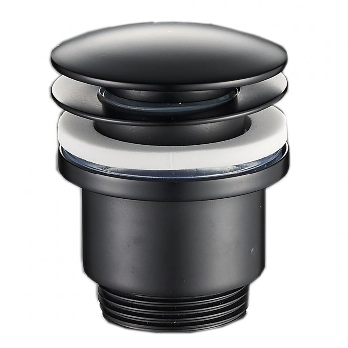 Βαλβίδα Νιπτήρος 1 1/4" POP-UP "Μανιτάρι" UNIVERSAL Black Zinc-Ζάμα Interflex 127529