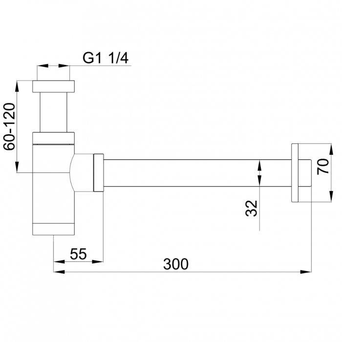 Σιφώνι Νιπτήρα Στρογγυλό Ορειχάλκινο ROUND ΧΡΥΣΟ ΜΑΤ Interflex 127577