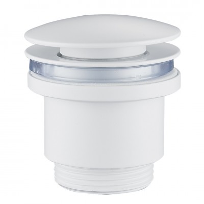 Βαλβίδα Νιπτήρα pop-up Universal Λευκή Ματ με μήκος εώς 12cm Interflex 127640