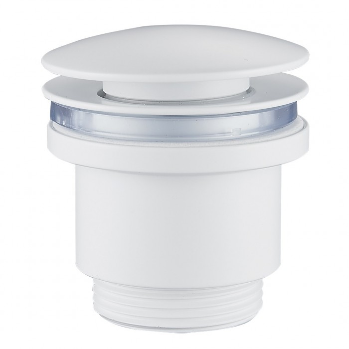 Βαλβίδα Νιπτήρα pop-up Universal Λευκή Ματ με μήκος εώς 12cm Interflex 127640