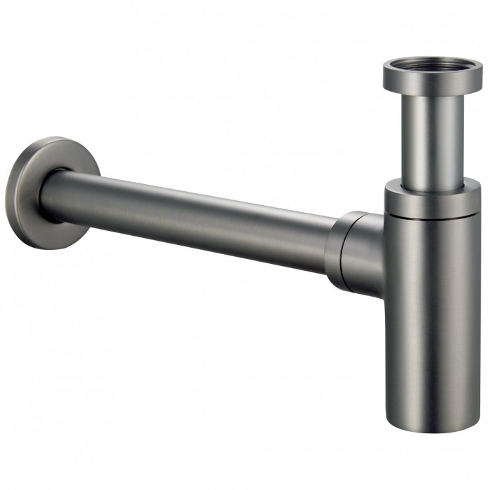 Σιφώνι Νιπτήρα Ορειχάλκινο Στρογγυλό σε GUNMETAL Χρώμα ROUND interflex 127765