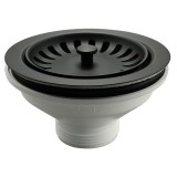 Ημιαυτόματη Βαλβίδα Νεροχύτη Βαρέου Τύπου με Πύρο Μαύρη Interflex 127779