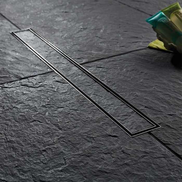 Κανάλι Nτουζιέρας Διπλής Όψης Βαρέως Τύπου 80cm Μεταλλικό Inox Interflex 147821