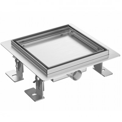 Σιφώνι Nτουζιέρας Διπλής Όψης Βαρέως Τύπου 13x13  Μεταλλικό Inox Interflex 147822