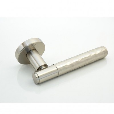 Πόμολα Πόρτας (Μονό ή Ζεύγος) Χειρολαβή με Ροζέτα Convex 2315 Ματ Νίκελ S05S05