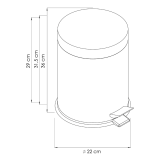 Χαρτοδοχείο Μπάνιου 5 Ltr Χρωμέ Interflex 182209