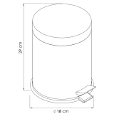 Χαρτοδοχείο Μπάνιου 5 Ltr Μπρονζέ Interflex 183492