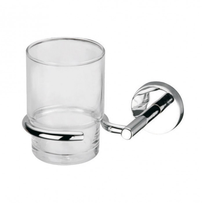 Επίτοιχη Ποτηροθήκη Μπάνιου Axis Brass Χρωμέ Interflex 183919