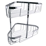 Ραφιέρα Μπάνιου Μεταλλική 2 Θέσεων Χρωμέ Inox Interflex 185130