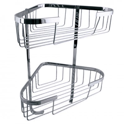 Ραφιέρα Μπάνιου Μεταλλική 2 Θέσεων Χρωμέ Inox Interflex 185130
