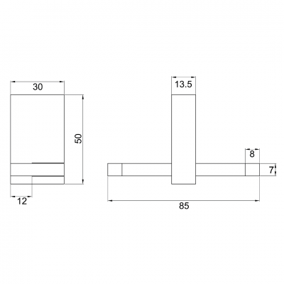 Άγκιστρο Διπλό Cube Μαύρο Interflex 187006