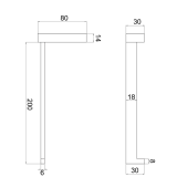 Κρίκος Πετσέτας Cube Μαύρος Interflex 187010