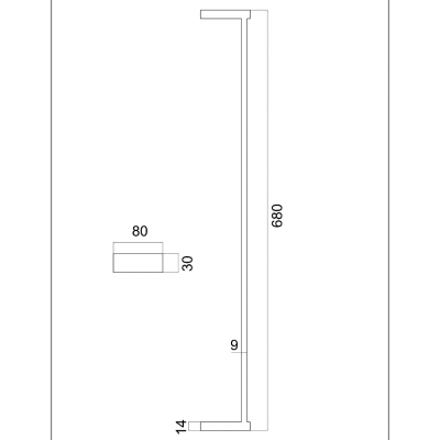 Πετσετοθήκη Μονή 60cm Cube Χρωμέ Interflex 187011