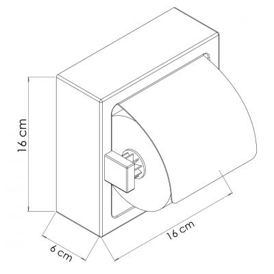 Χαρτοθήκη B.T. με Καπάκι Inox Χρωμέ Interflex 187033
