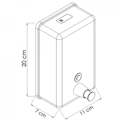 Επίτοιχο Ντισπένσερ 1000ml Χρωμέ Inox Interflex 187035