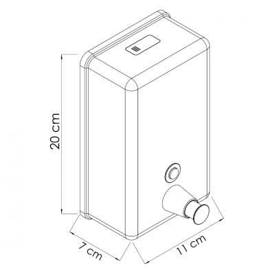 Επίτοιχο Ντισπένσερ 500ml Χρωμέ Inox Interflex 187396