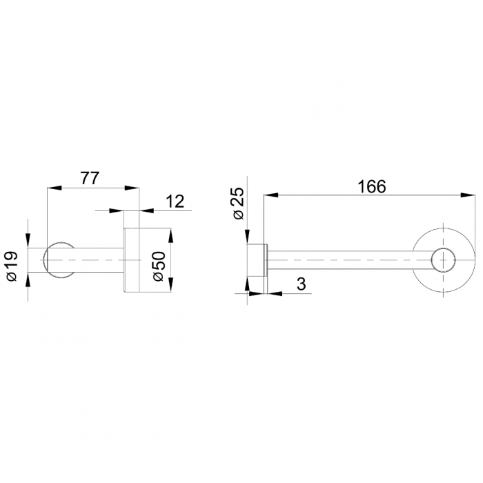 Χαρτοθήκη 17cm INOX 316L ANDROMEDA  Interflex 187812