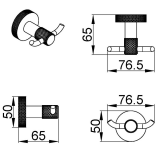 Διπλο Άγκιστρο 76,5x50mm Χρωμέ Interflex 187897