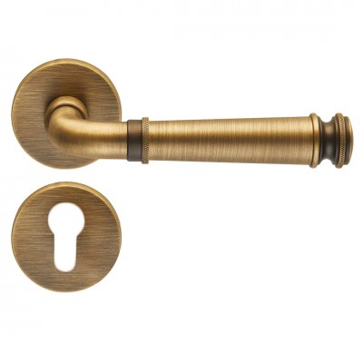 Πόμολα Πόρτας (Μονό ή Ζεύγος) Χειρολαβή με Ροζέτα Bespoke ILAVIO 2601 Brass Material BRONZE 04