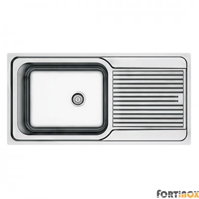 Ανοξείδωτος Nεροχύτης Fortinox Arena 100x50 Inox Λείο 27110-110