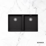 Νεροχύτες Schock Cristalite Manhattan 30290U-1401 Nero (75X45.6cm) Υποκαθήμενος Germany