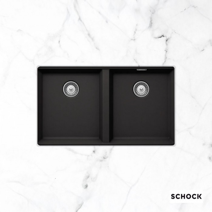 Νεροχύτες Schock Cristalite Manhattan 30290U-1401 Nero (75X45.6cm) Υποκαθήμενος Germany