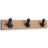 Κρεμάστρα απο Ξύλο με 3 Μεταλλικούς Γάντζους nordic ash tree 68x360x51mm Inofix 3724-3