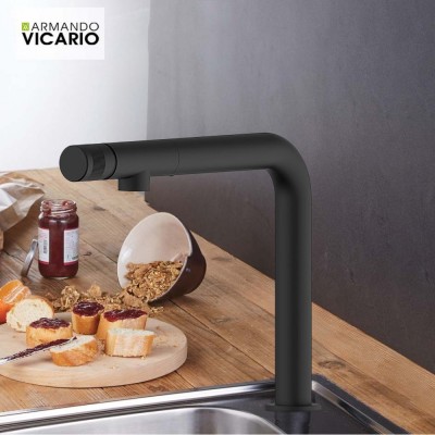 Μπαταρία Κουζίνας Lynea 400741-400 Vicario Black Matt Italy