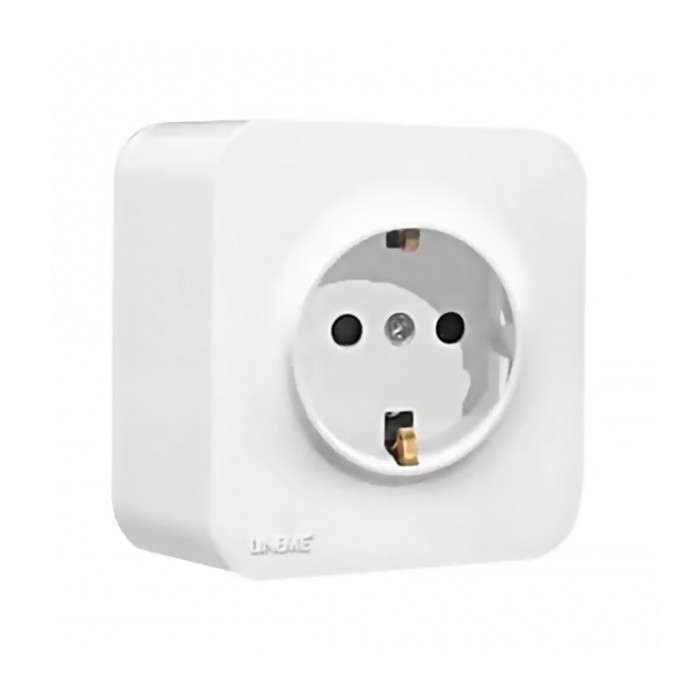 Εξωτερική Πρίζα Σουκου Ηseries 65x65x37mm Λευκό 50-00313-1 Lineme