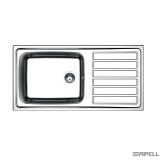 Ανοξείδωτος Nεροχύτης Apell Anniversario 100 x 50 Inox Λείο 8115-110