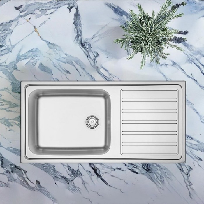 Ανοξείδωτος Nεροχύτης Apell Anniversario 100 x 50 Inox Λείο 8115-110