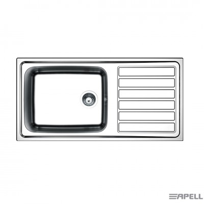 Ανοξείδωτος Nεροχύτης Apell Anniversario 100 x 50 Inox Λείο 8115-110