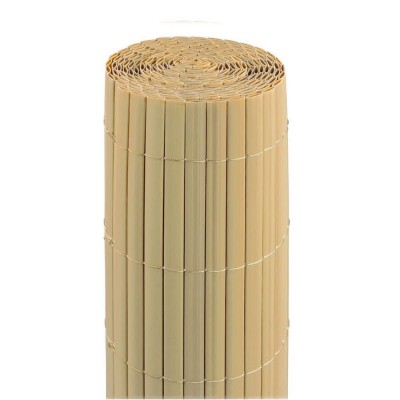 Καλαμωτή Σκίασης - Περίφραξης Πλαστική με Ολόκληρο Καλάμι 13mm Διπλής Όψης σε Φυσικό Χρώμα 1x3m ANKOR 845330
