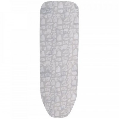 Σιδερόπανο 100% Βαμβακερό Με Κορδόνι130x48εκ. Μοτίβο Γκρί ANKOR 847921