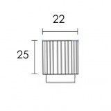 Πόμολο Επίπλων Αλουμινίου Conset C1537 25x22mm MATT NICKEL S05S05