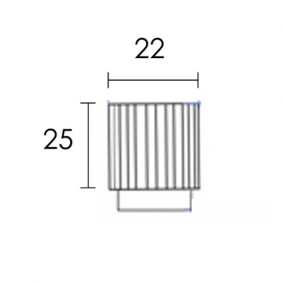 Πόμολο Επίπλων Αλουμινίου Conset C1537 25x22mm GUNMETAL S42S42