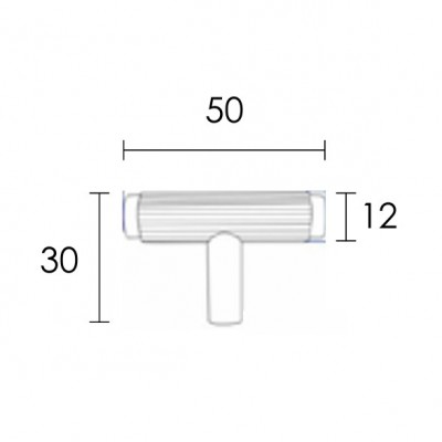 Πόμολο Επίπλων Αλουμινίου Conset C1551 30x50mm Gold C59C59
