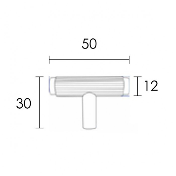 Πόμολο Επίπλων Αλουμινίου Conset C1551 30x50mm MATT BLACK C35C35