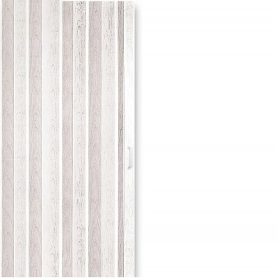 Μονόφυλλη Πτυσσόμενη Πόρτα Inox Kiss PVC  Τυποποιημένης Διάστασης 91x220cm Χρώμα Λευκό του Πάγου DO300