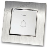 Μπουτόν Κωδώνου Με Λυχνία Led 10-36v Λευκό με Πλαίσιο Ασημί Μεταλλικό HSERIES LINEME 50-00108-1_50-00121-18
