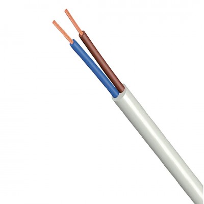 Καλώδιο Eύκαμπτο H03VV-F 2x0.75 (χωρίς γείωση) Λευκό